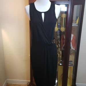 Max & Cleo black keyhole dress with belt